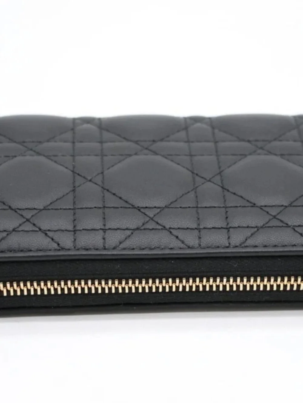 Christian Dior Lady Dior Voyageur Wallet Black Cannage Lambskin